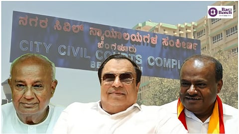 H D Devegowda, C M Ibrahim and H D Kumaraswamy, Bengaluru City civil court