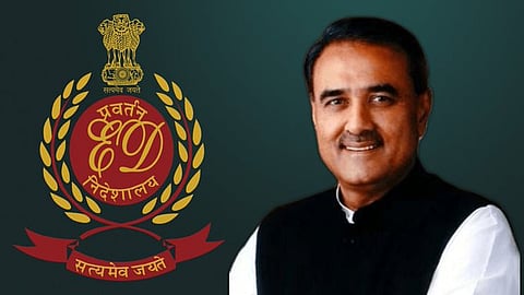 Praful Patel, ED logo
