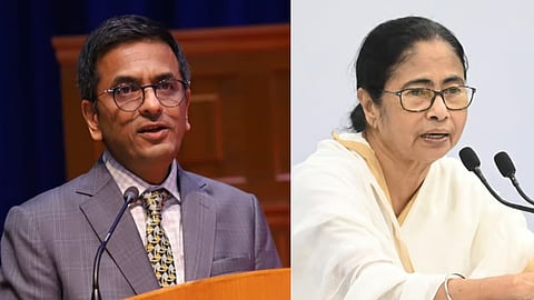 CJI DY Chandrachud and West Bengal CM, Mamata Banerjee
