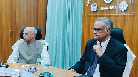 KSLSA executive Chairman V Kameshwara Rao & Justice Srenivas Harish Kumar 