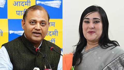 Somnath Bharti and Bansuri Swaraj
