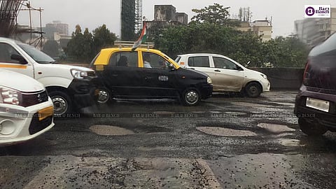 Road with potholes
