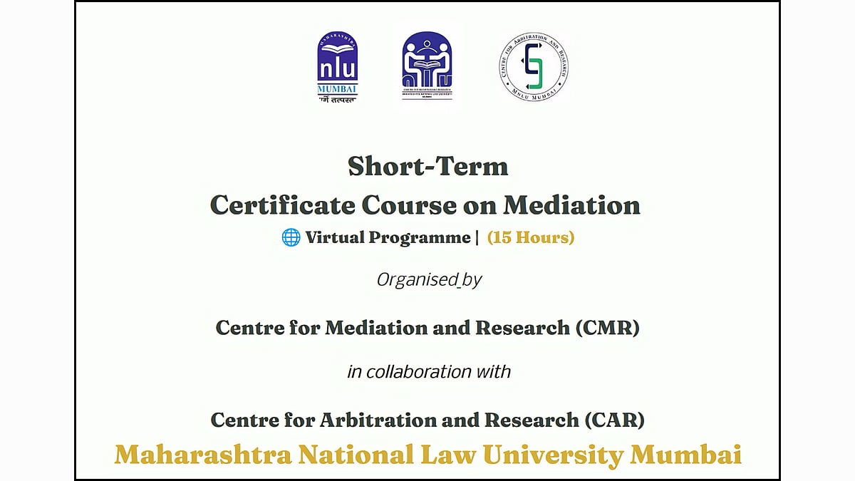 MNLU Mumbai announces Short-Term Certificate Course on Mediation