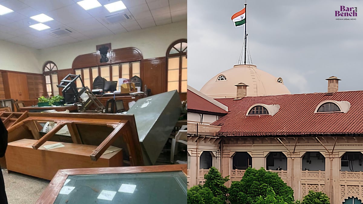 Lawyers' protest against Allahabad High Court judge turns chaotic, furniture flung