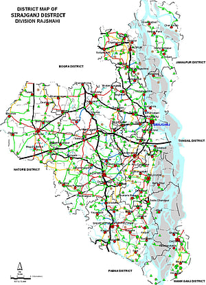 সিরাজগঞ্জে ৫ উপজেলায় মানুষ পানিবন্দ