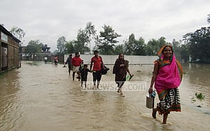 আকস্মিক বন্যায় মৌলভীবাজার প্লাবিত