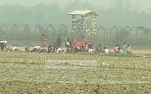 ‘অসুস্থ হয়ে পড়ছে’ কসবা সীমান্তে অপেক্ষায় থাকা রোহিঙ্গা শিশুরা