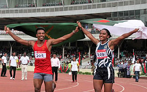 সামার অ্যাথলেটিক্সে আবারও দ্রুততম মানব-মানবী হাসান-শিরিন