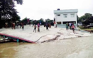 পদ্মার ভাঙনে বিলীন বিদ্যালয়-ফসলি জমি