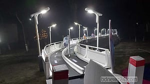 শ্রীবরদীতে পিঠা উৎসবে পদ্মা সেতুর প্রতিরূপ