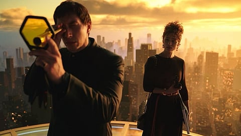 Megalopolis first look: Adam Driver and Nathalie Emmanuel scan the horizon in futuristic drama

