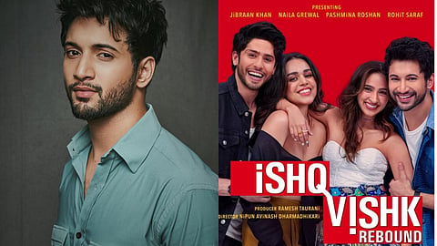 Rohit Saraf and the poster of Ishq Vishk Rebound 
