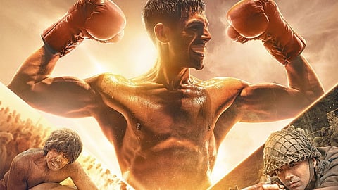 Kartik Aaryan in Chandu Champion poster 