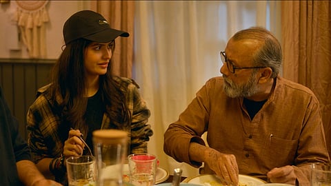 Anjini Dhawan (L) and Pankaj Kapur (R) in the trailer