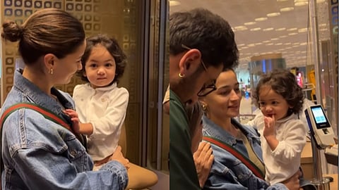Alia Bhatt, Raha Kapoor, Neetu Kapoor and Ranbir Kapoor in the viral video