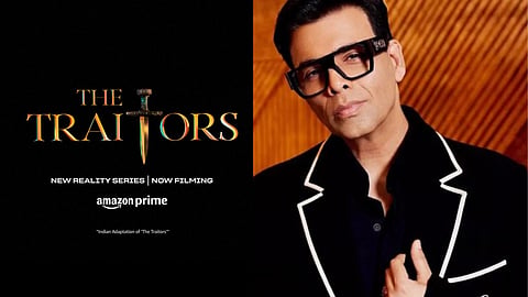 The announcement poster of the show and Karan Johar