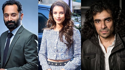 Fahad Faasil (L), Triptii Dimri (M) and Imtiaz Ali (R)