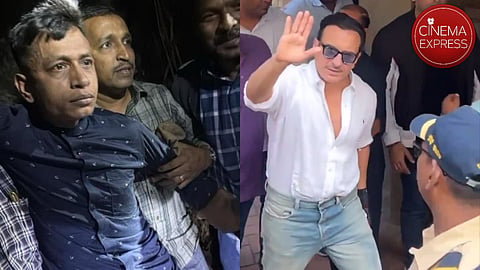 The attacker (left) and Saif Ali Khan