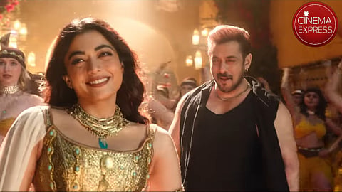 Rashmika Mandanna and Salman Khan in the music video of 'Sikandar Naache'