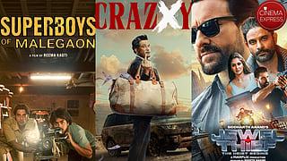 Posters of  Superboys of Malegaon poser (L), Crazxy (M) and Jewel Thief (R) 