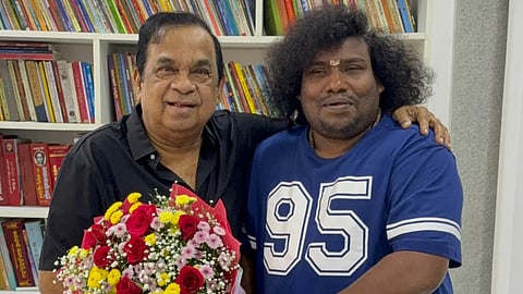 Yogi Babu expresses gratitude after meeting Brahmanandam, says he will cherish the moment forever