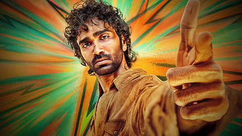 Pradeep Ranganathan in a poster from Dude