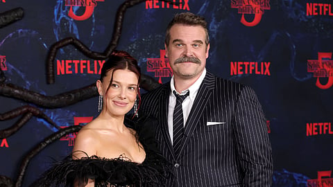 Millie Bobby Brown says she she felt "safe" working with David Harbour amid harassment allegations 