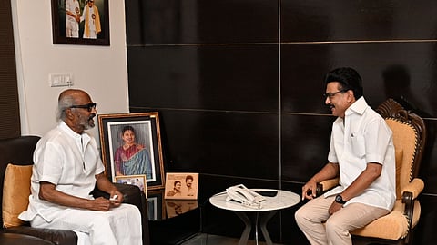 Rajinikanth visits MK Stalin at his residence following electoral defeat; photo goes viral