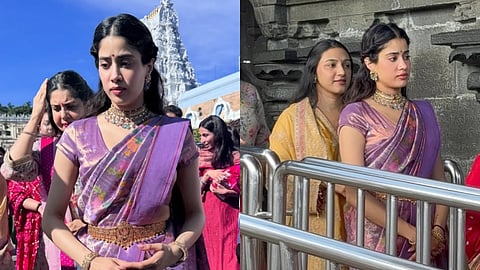 Janhvi Kapoor seeks divine blessings for Peddi at Tirumala temple