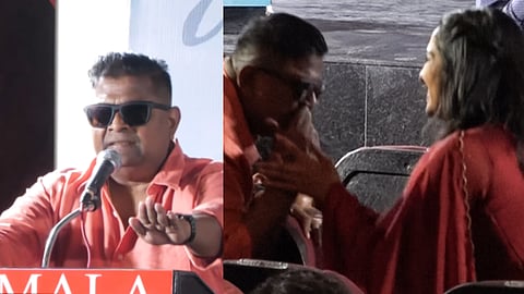 Mysskin on why he fell on Swasika's feet at Nooru Saami pre-release event: 'I can only thank you...'