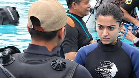 Rashmika Mandanna executes 20-hour underwater fight sequence for Mysaa