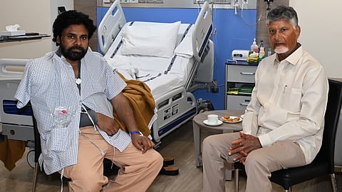 AP CM Chandrababu enquires about Pawan Kalyan's health after shoulder surgery