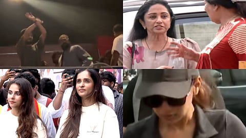 Jana Nayagan release: Anirudh recreates Vijay's Mersal gesture, Trisha's mother, Dushara visit theatres