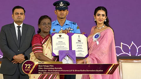 Niharika Konidela honoured with National Award for Committee Kurrollu