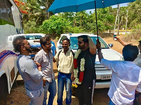 Simbu on the sets of Maha