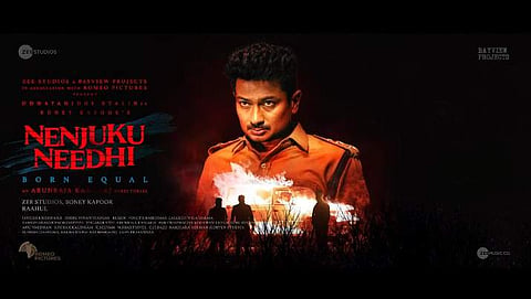 Udhayanidhi Stalin's Article 15 remake titled Nenjuku Needhi, motion poster out