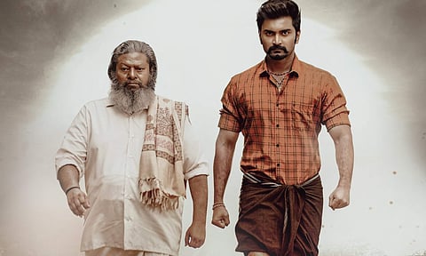 First look of Pattathu Arasan starring Atharvaa Murali and Rajkiran, out 