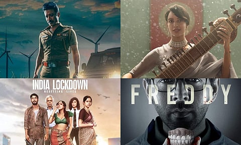 Vadhandhi; Qala; Freddy; India Lockdown (clockwise from top left)