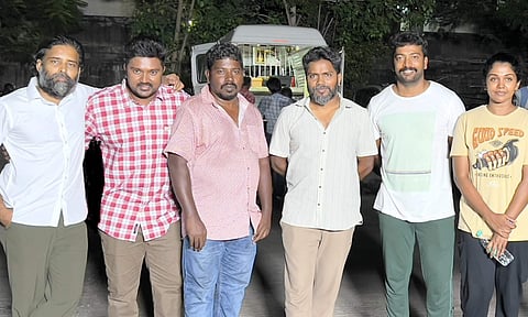 Its a schedule wrap for Kalaiyarasan-Dinesh's Thandakaaranyam