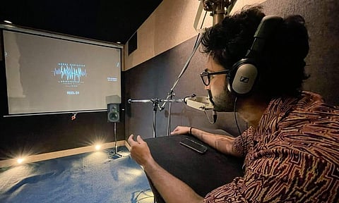 Aadhi begins dubbing for Sabdham