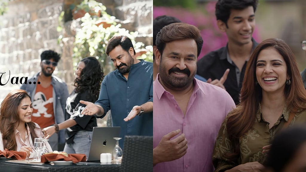 Mohanlal and Malavika Mohanan share a heartwarming bond in ...