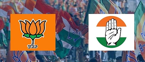 कॉंग्रेस आणि भाजपचे निवडणूक चिन्ह
