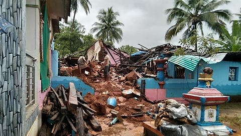 usgaon-Ganje village was damaged due to floods