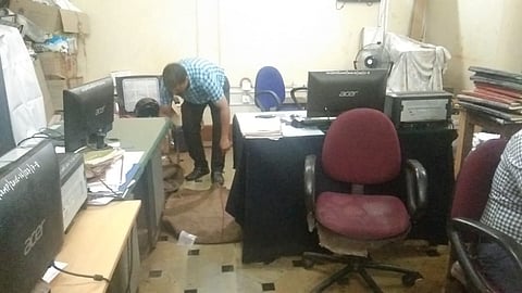 Water seeped into office of the Vasco Civil suplies Department Goa
