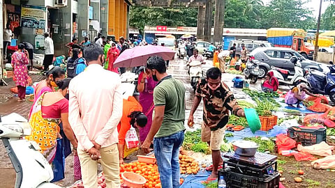 Weekly Market in Bicholim, Goa.