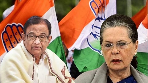 Congress: Sonia gandhi and P Chidambaram