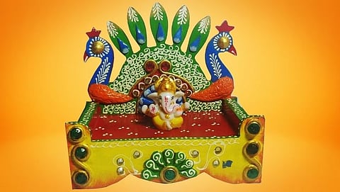 Ganesh Chaturthi 2021: गोव्यात पर्यावरणपूरक मखर 