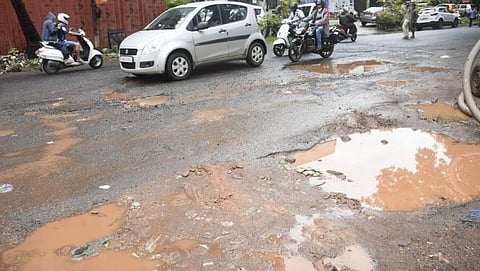 Ganpati Bappa journey is difficult due to the bad condition of the road in goa
