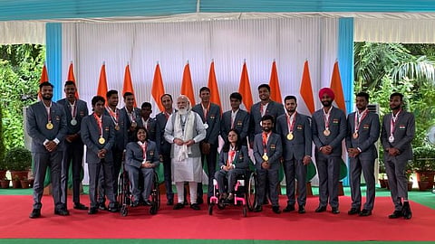 PM Narendra Modi With Indian Paralympics Players