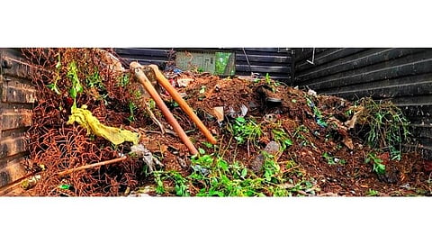 Wreckage at Margao KTC bus stand 